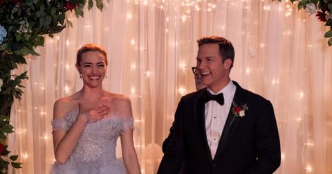 Brianne Howey as Georgia Miller and Scott Porter as Mayor Paul Randolph
