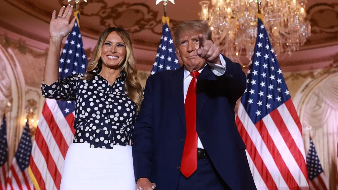 Melania and Donald Trump at an event at Mar-a-Lago on Nov. 15, 2022