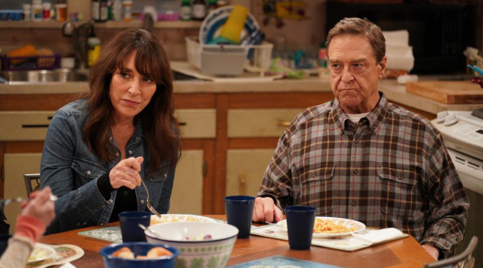 Katey Sagal and John Goodman on 'The Conners'