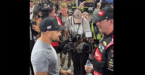 Kyle Busch and Ricky Stenhouse Jr. after the race.