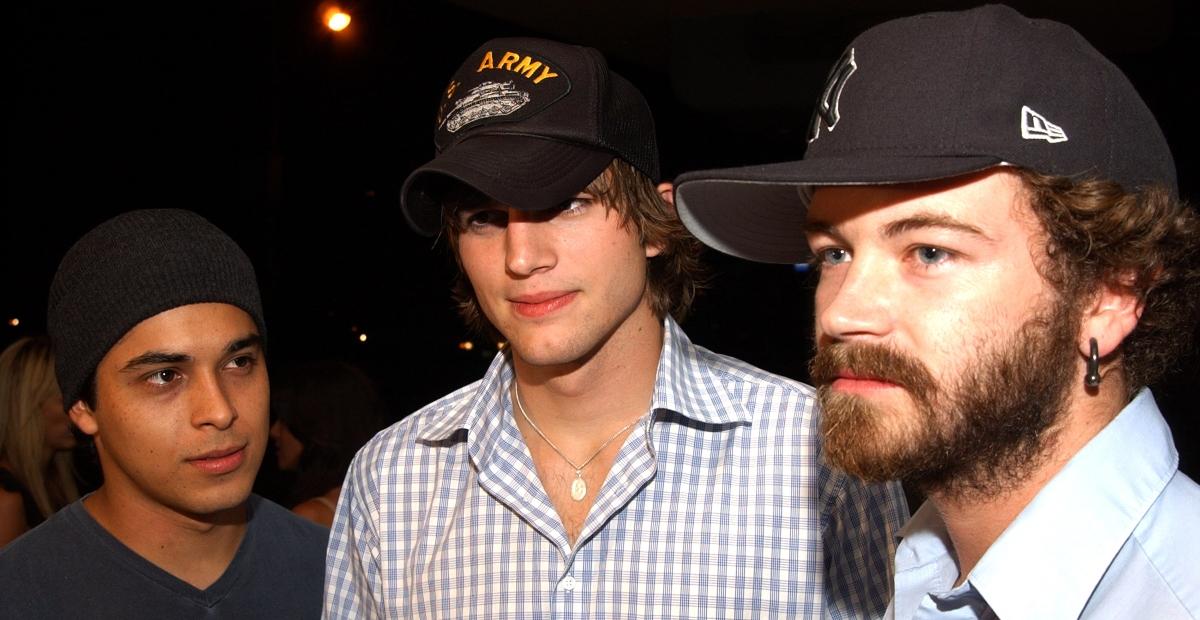 Wilmer Valderrama, Ashton Kutcher and Danny Masterson in 2002