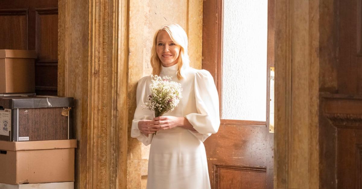 Kelli Giddish in a wedding dress