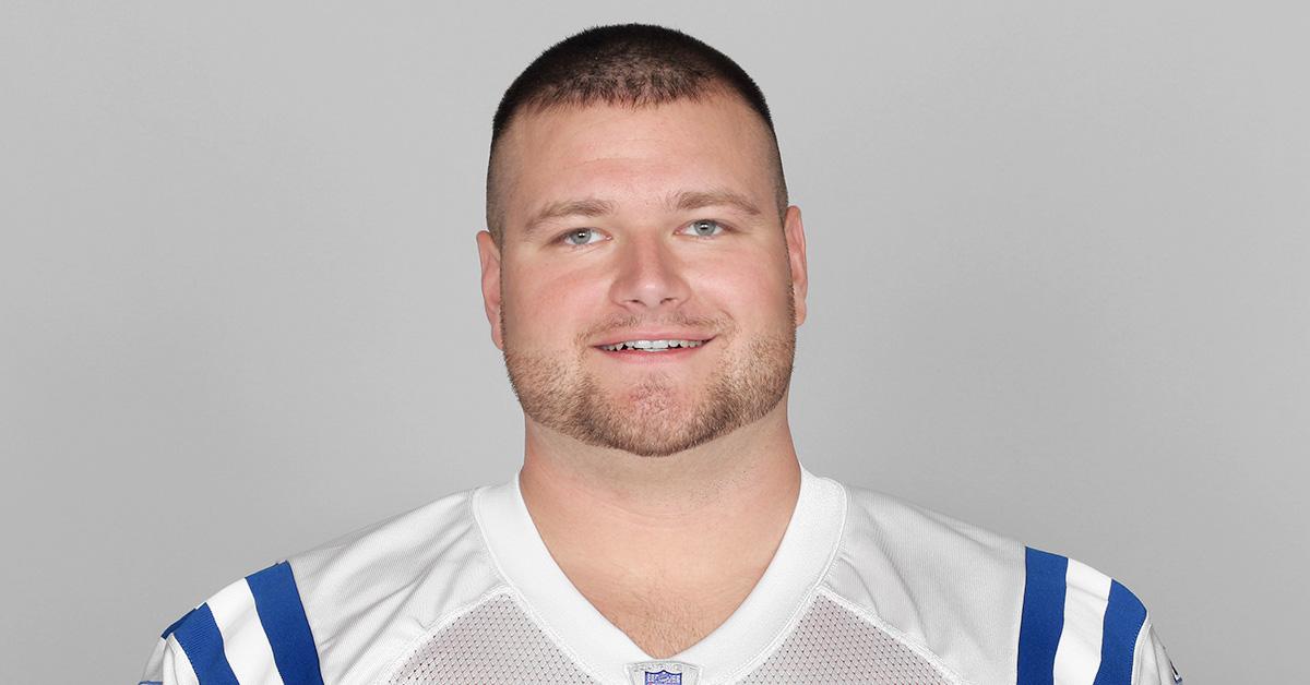 Matt Ulrich wearing an Indianapolis Colts. 