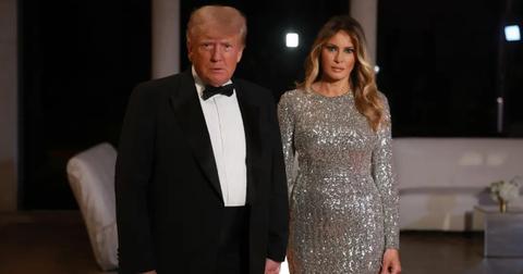 Donald and Melania Trump at a New Years event at their Mar-a-Lago home on Dec. 31, 2022
