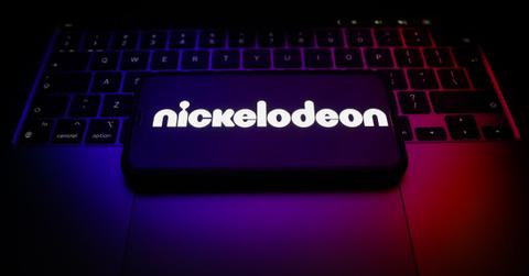 The Nickelodeon logo on a cell phone screen