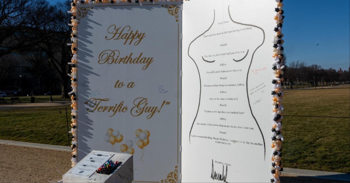 What Is the Epstein-Trump Birthday Message on the National Mall?
