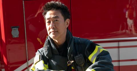 Chimney standing next to a fire truck in '9-1-1'