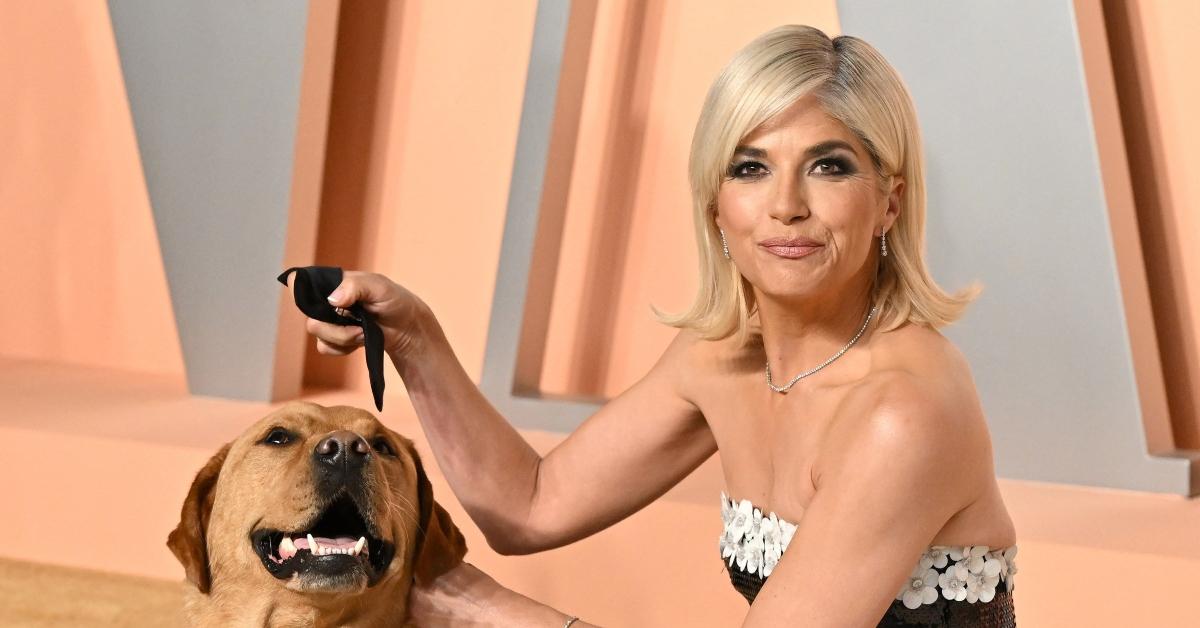 Selma Blair and her service dog Scout at the Oscars