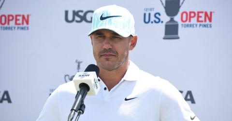 Brooks Koepka at a press conference.