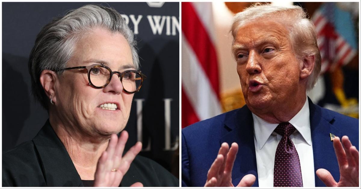 Rosie O'Donnell attends ELLE’s Women in Hollywood Celebration; Donlad Trump speaks at a White House Cabinet meeting.