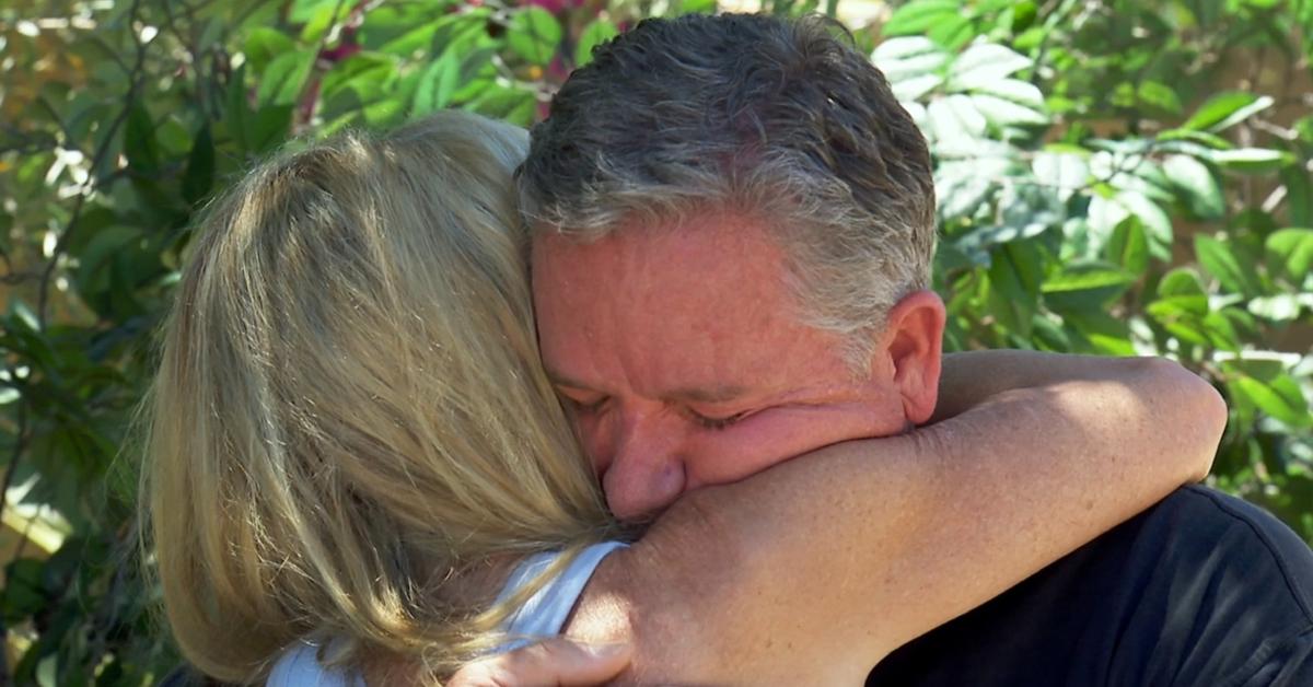 Chock and Joan hug after he tells her his mom passed away.