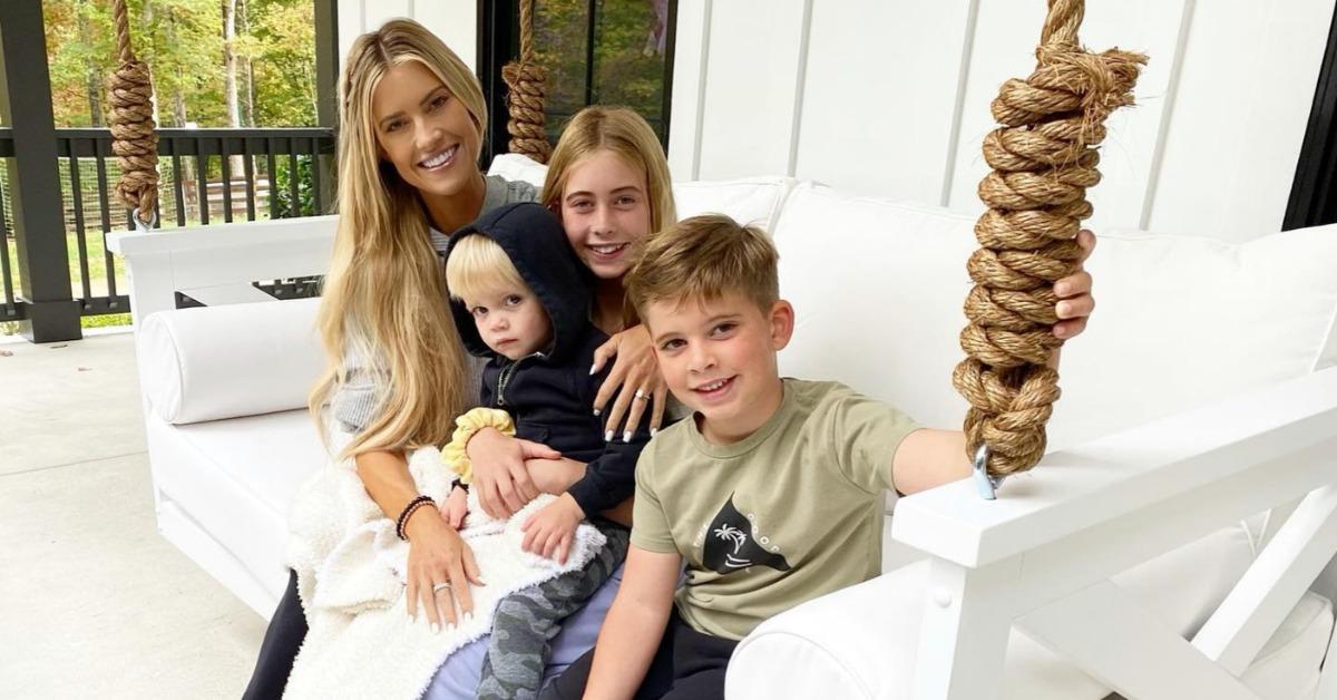 Christina Hall with her kids