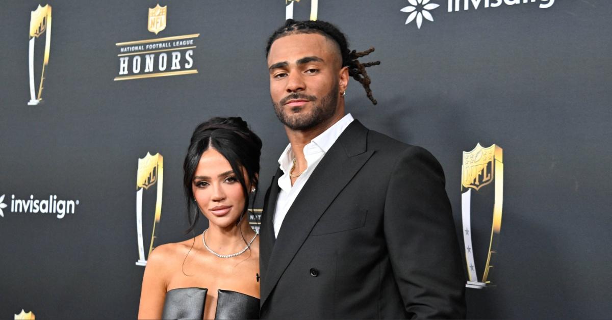 Fred Warner and his wife, Sydney, attend the 2025 NFL Honors Awards Ceremony.