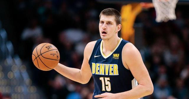 Nikola Jokić playing for the Denver Nuggets