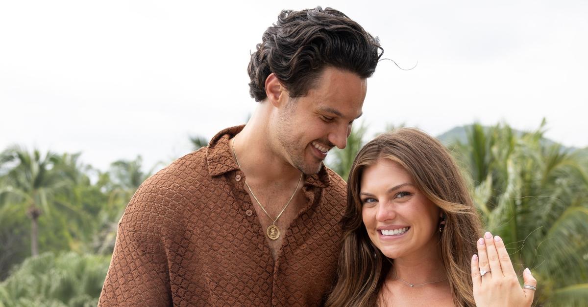 (l-r): Spencer Conley and Jess Edwards celebrating their engagement on 'BIP'