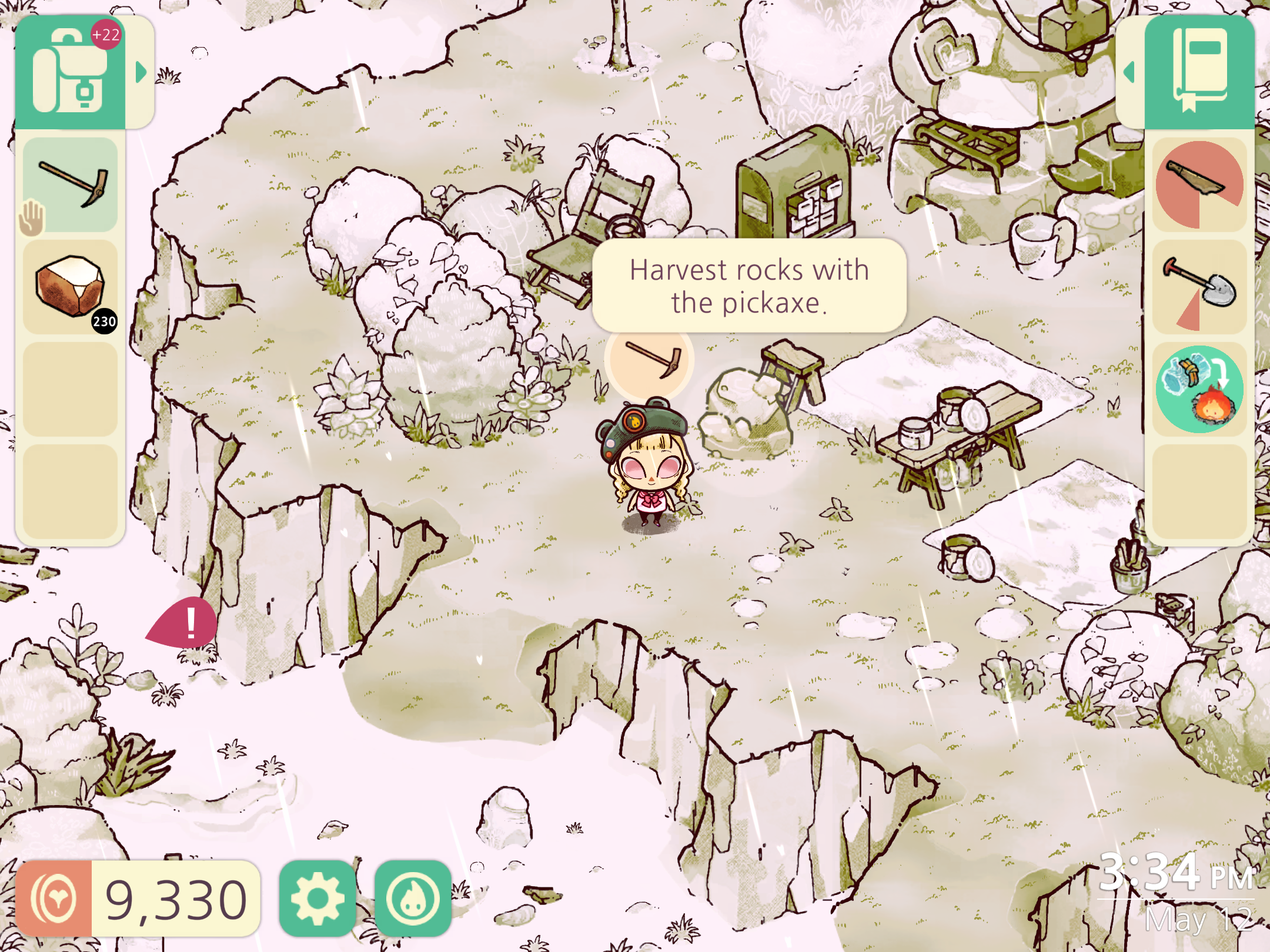 The rocks you mine for ore in 'Cozy Grove'