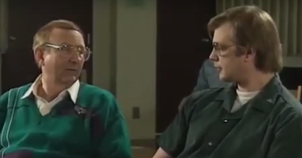 Lionel Dahmer and Jeffrey Dahmer sitting next to each other