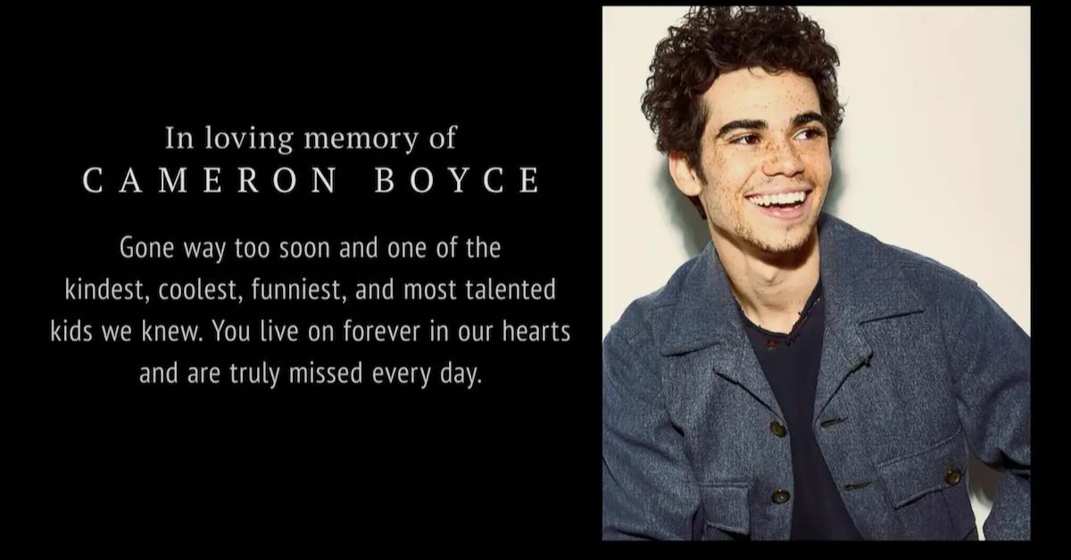 Cameron Boyce dedication in 'Hubie Halloween'.