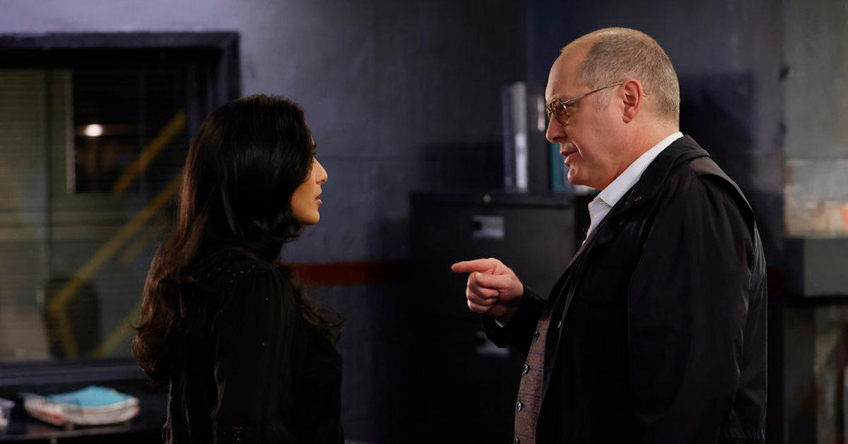 Anya Banerjee as Siya Malik, James Spader as Raymond "Red" Reddington in 'The Blacklist' Season 10