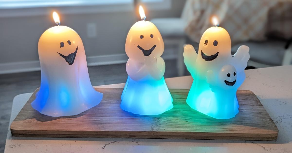 LED ghost candles from Michaels