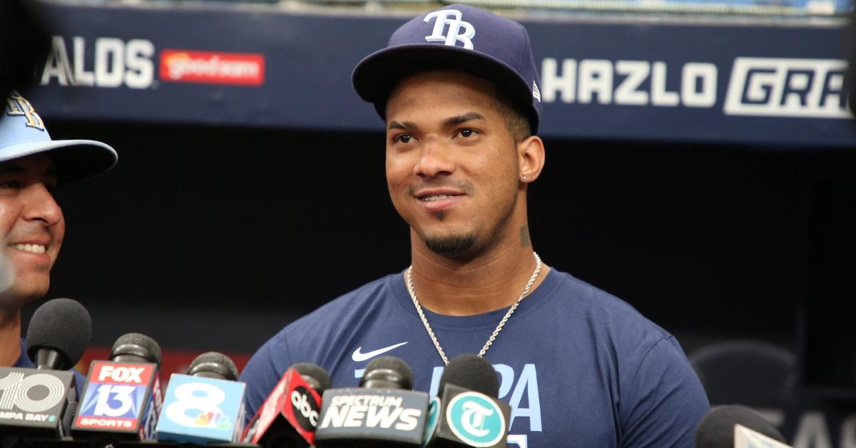 Wander Franco at a press conference