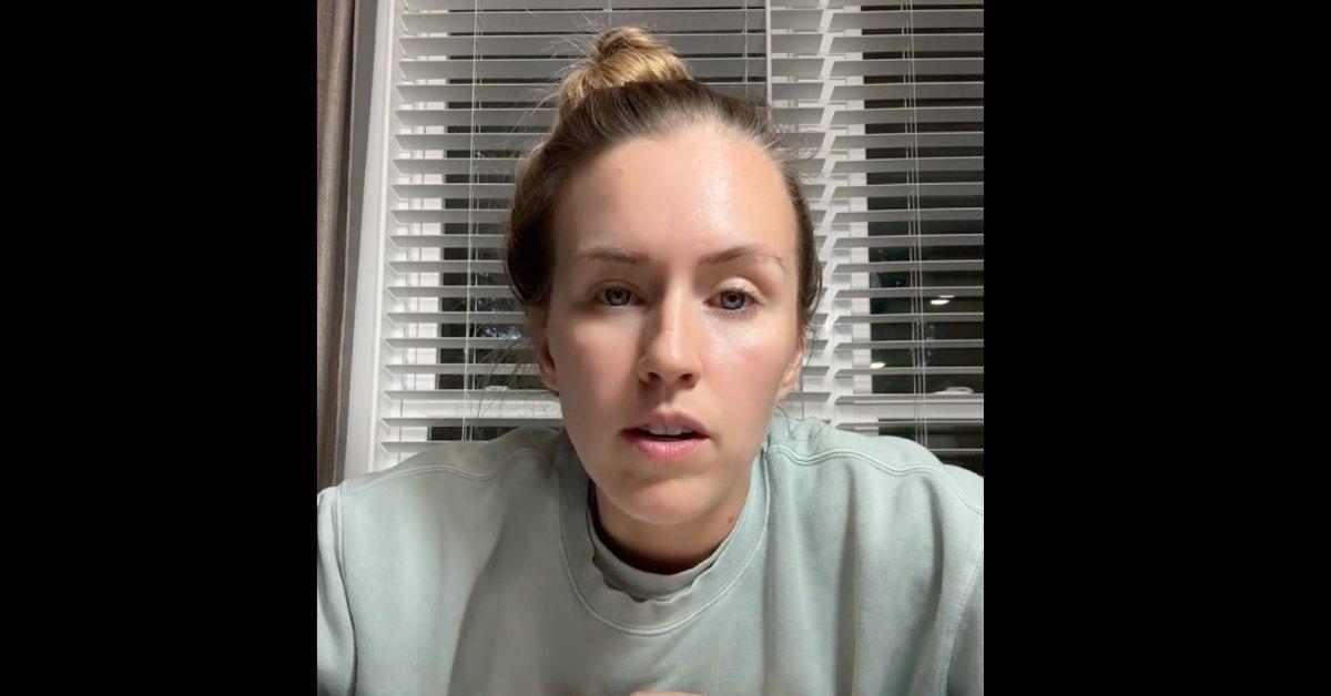 Jen Hamilton reading from the Bible.