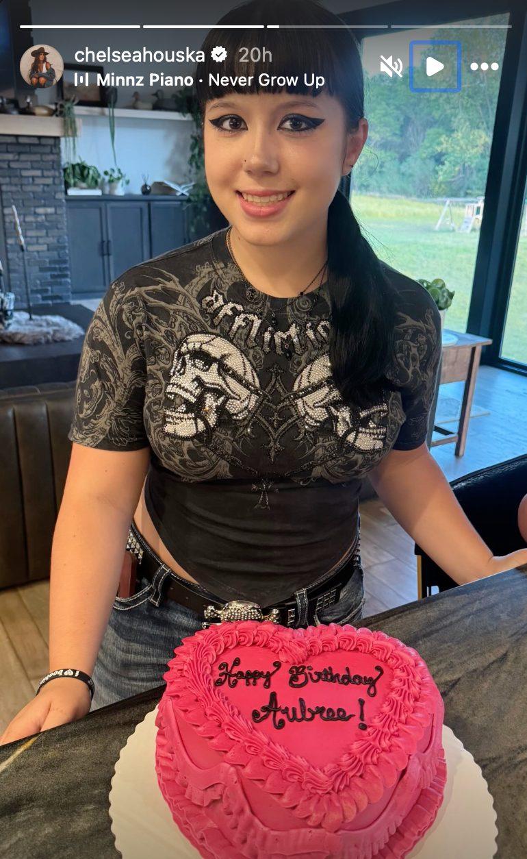 Chelsea Houska DeBoer celebrating her daughter Aubree's 16th birthday.