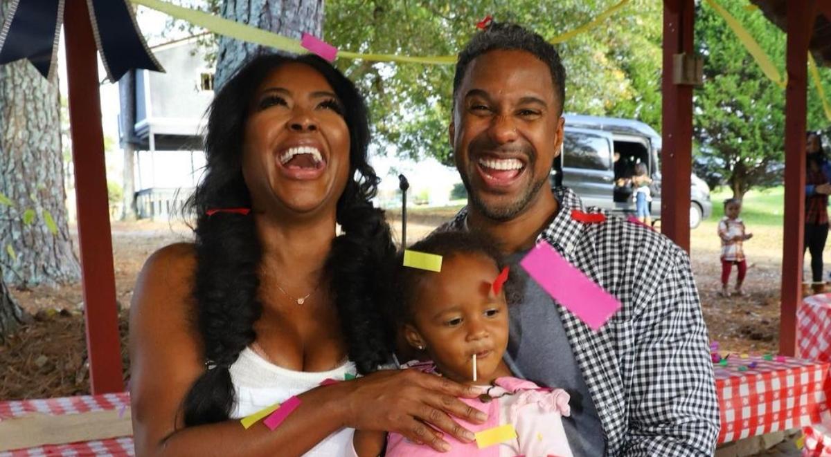 Kenya Moore, Marc Daly, and daughter Brooklyn