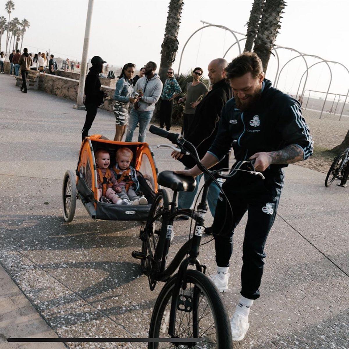 conor mcgregor kids bike ride