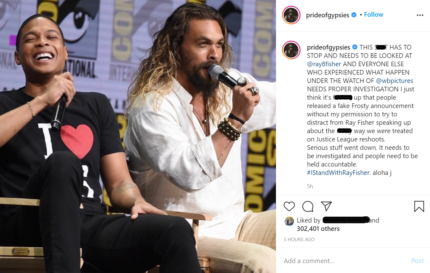 ray fisher jason momoa