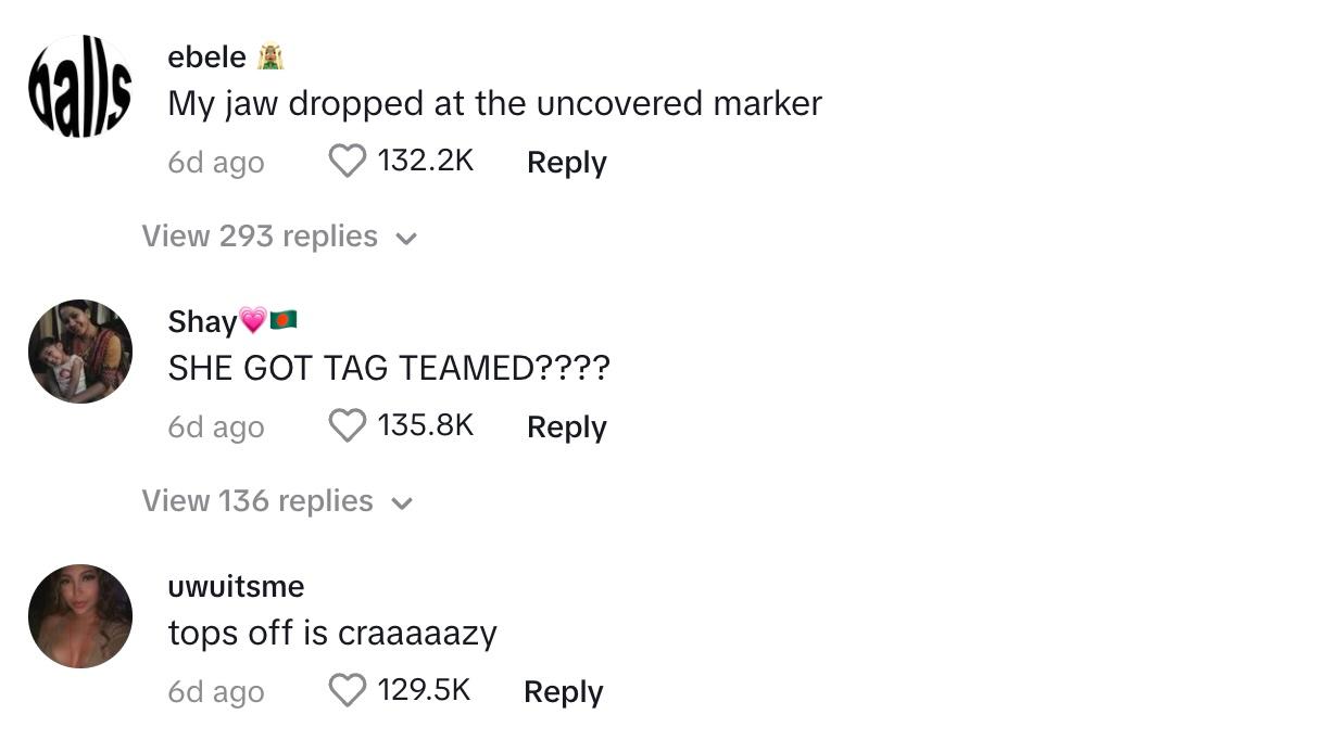 Sharpie scandal comments on TikTok