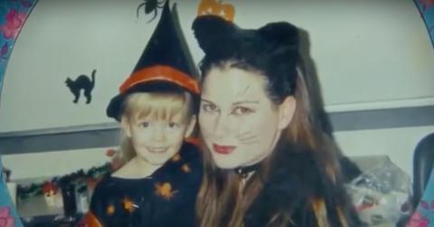 Kathlynn Shepard as a child with her mother