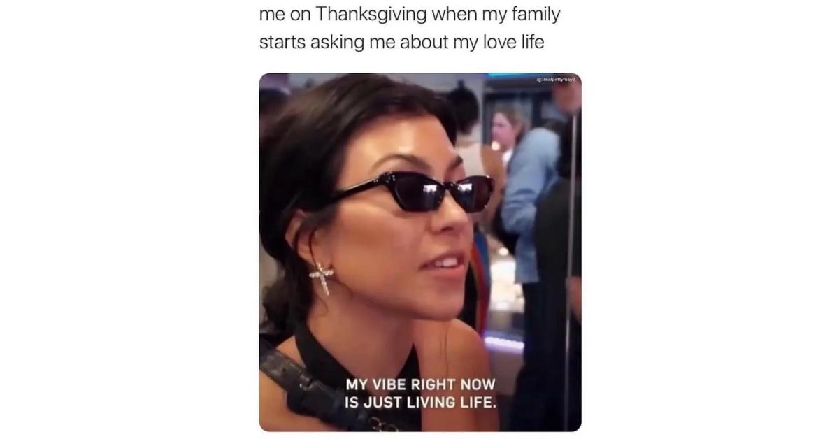 Kourtney Kardashian Thanksgiving meme
