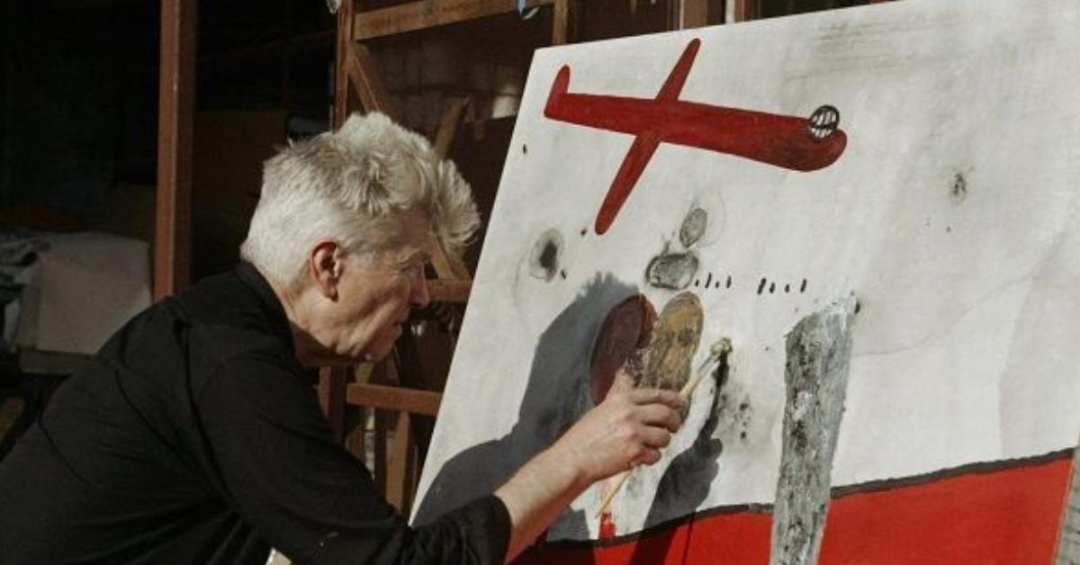 David Lynch painting in the 2016 documentary film 'David Lynch: The Art Life.'