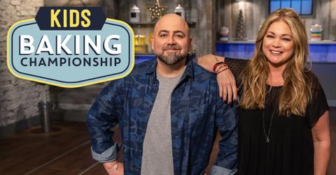 Duff Goldman and Valerie Bertinelli during 'Kids Baking Championship.'