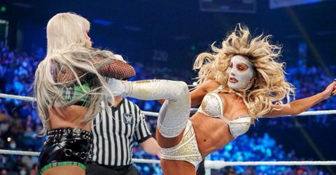 Carmella facing off against Liv Morgan.