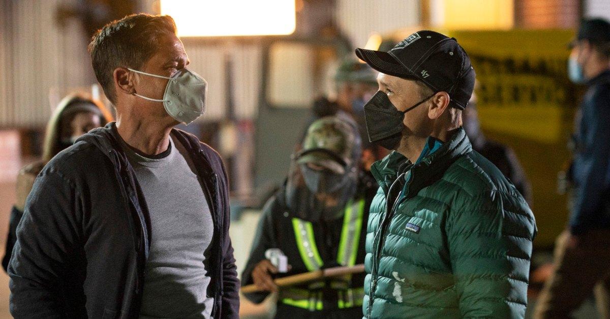 Chad Lowe directing brother Rob Lowe on the set of '9-1-1: Lone Star'