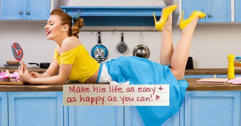 wife serving husband cover