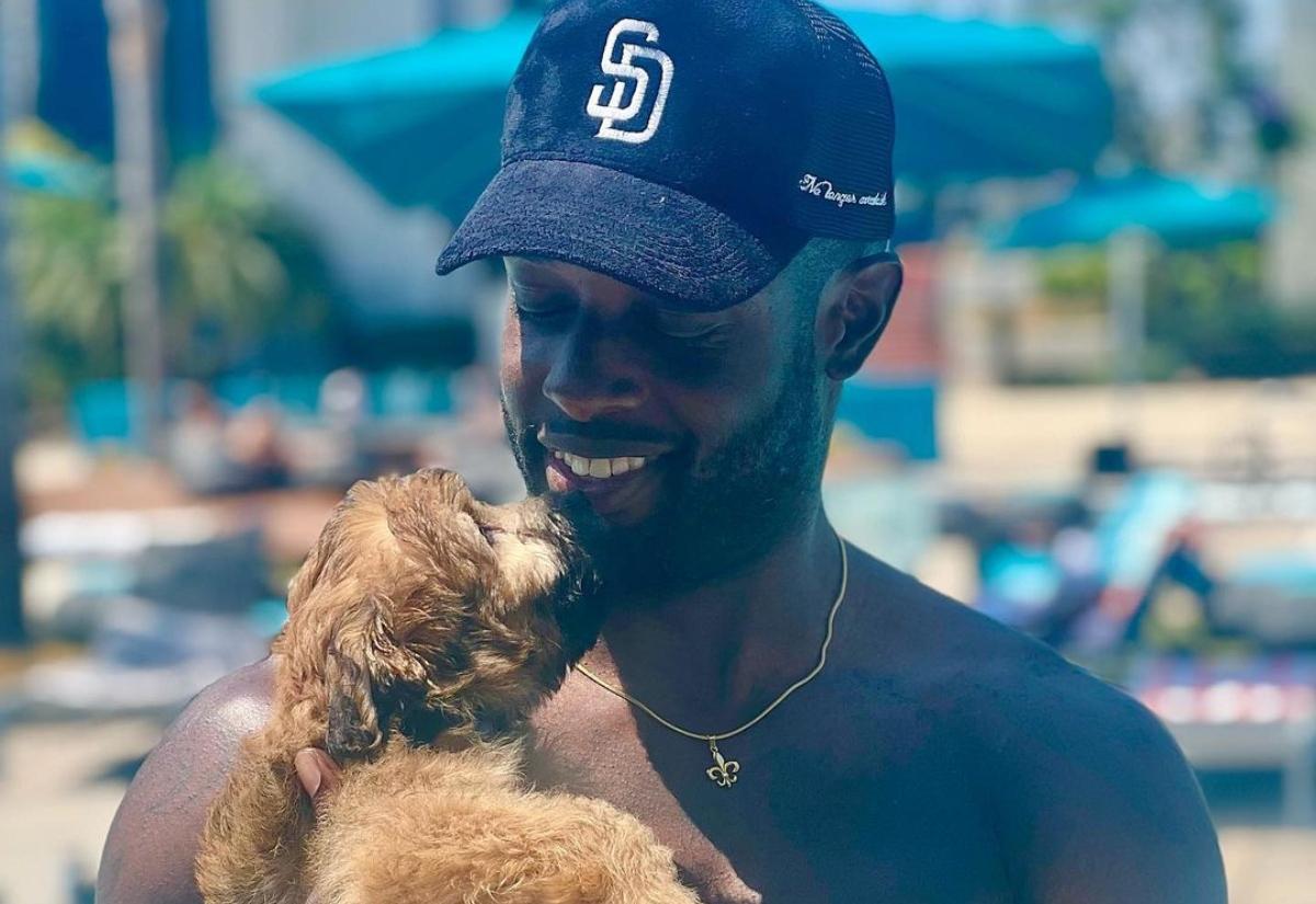 The Bachelorette's Aaron B. with his dog