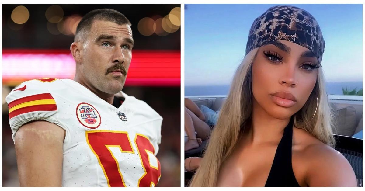 Travis Kelce and and his ex-girlfriend of five months, Maya Benberry