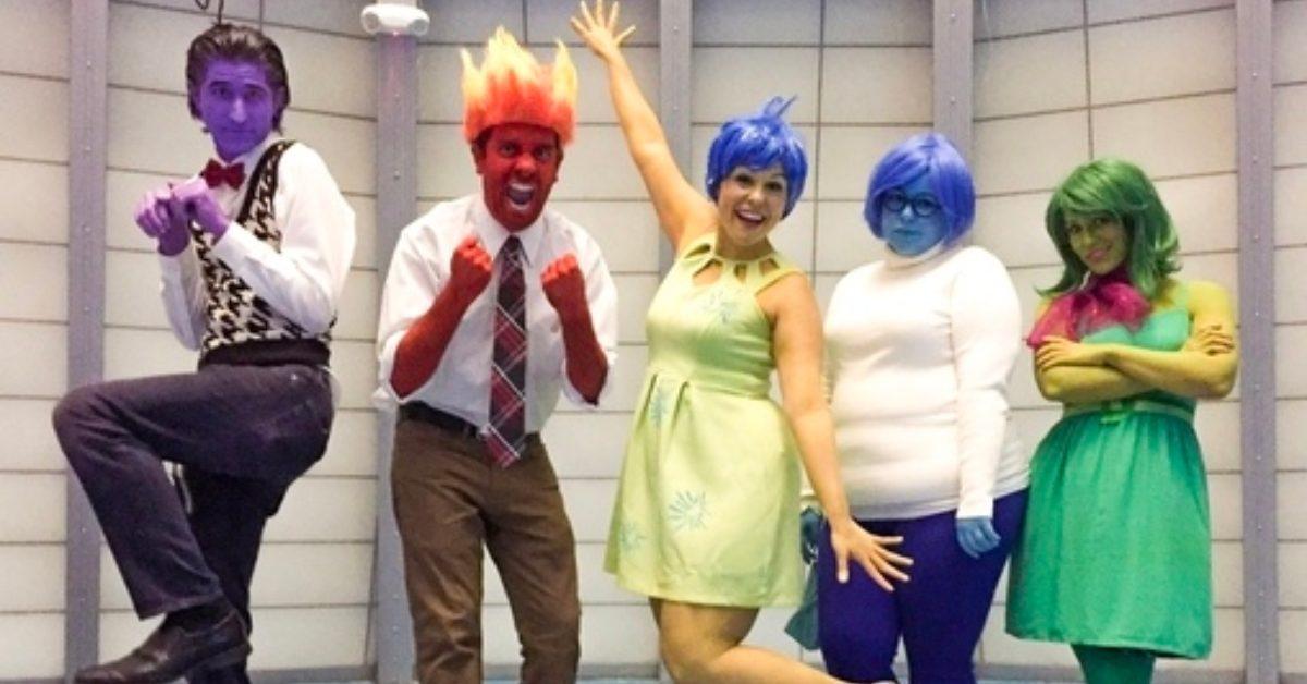 Work team dresses up as the emotions from 'Inside Out'.