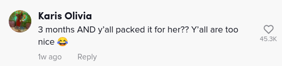 A comment on a viral post of women packing their roommates' stuff and kicking them out for not paying rent.