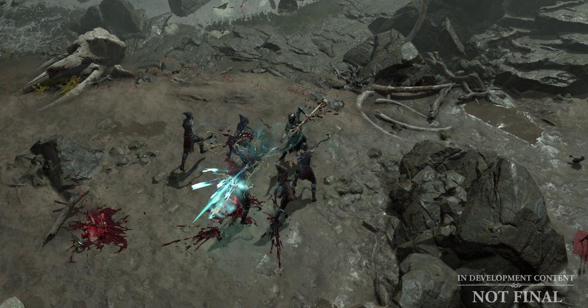 A Necromancer battling enemies in Diablo IV.