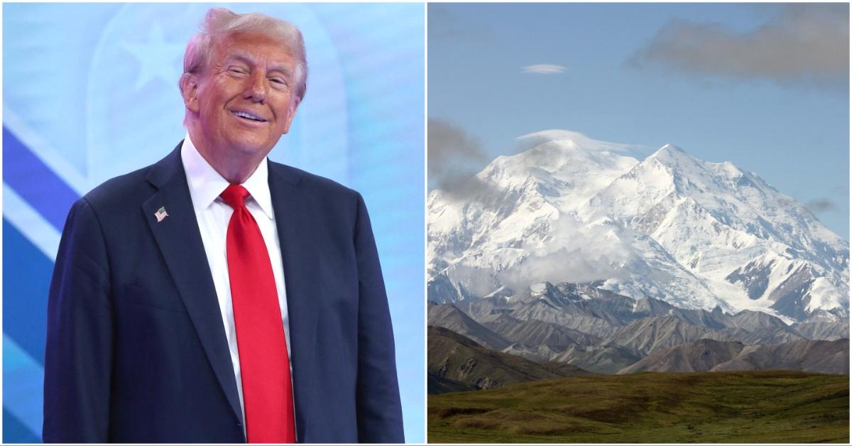 POTUS Donald Trump in a side by side with the mountain Denali