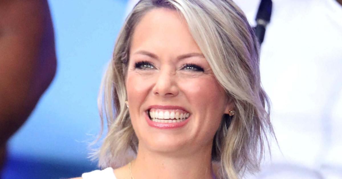 Dylan Dreyer flashing her teeth in an open mouthed smile