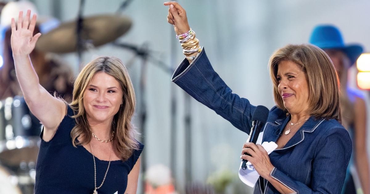 Jenna Bush Hager and Hoda Kotb are seen on stage. 