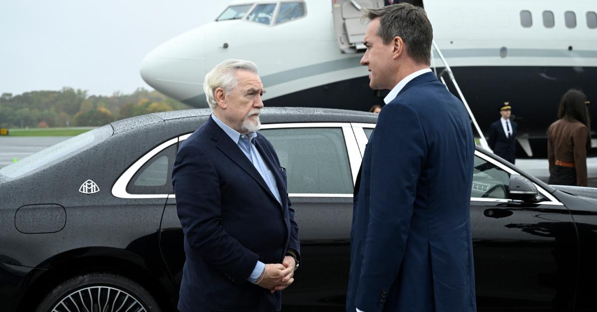 Brian Cox as Logan Roy and Matthew Macfadyen as Tom Wambsgan in Season 4, Episode 3 of 'Succession'