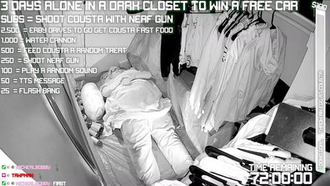 C0usta locked in a closet for three days to win a car.