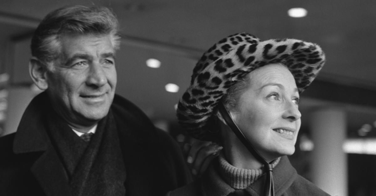 Leonard Bernstein with his wife, Chilean actress Felicia Montealegre in 1966