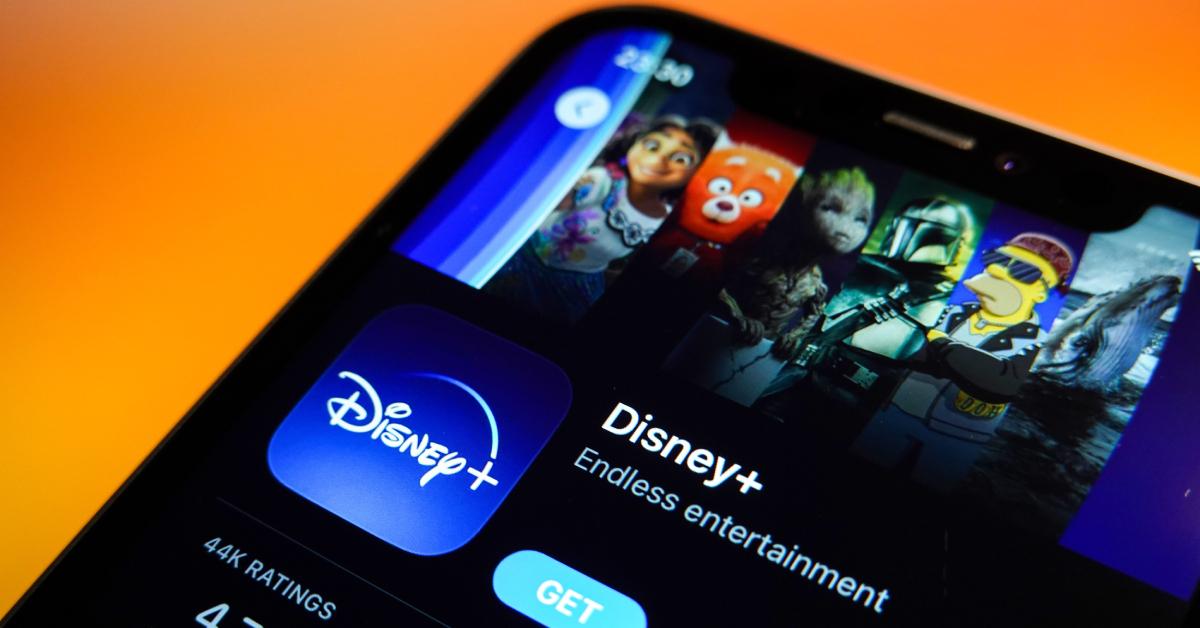 The Disney Plus app on a smart phone